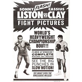 OMG Printing Sonny Liston Vs Cassius Clay Muhammad Ali Promo Bill Boxing Poster/Print/Picture Satin Photo Paper - A4-210mm x 297mm