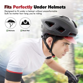 HIKENTURE Cycling Cap for Men and Women,Bike Hat with Visor Summer Sun Hat (2 Red)