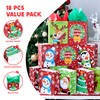 JOYIN 18 PCS Christmas Goodie Bags with Tissue Paper (9"x