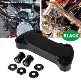 Unbranded 1" Handlebar Riser Top Clamp Cover Bushings Kit For Harley Dyna Low Rider FXDL