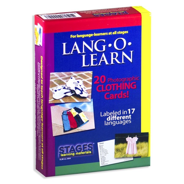 Stages Learning Materials Stages Learning Materials Lang-O-Learn ESL Clothing Vocabulary Cards Flashcards for English, Spanish, French, German, Italian, Chinese, Korean, + More