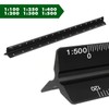 LATERN 6 Pieces Aluminum Architect Scale Ruler, 2 Pcs 12