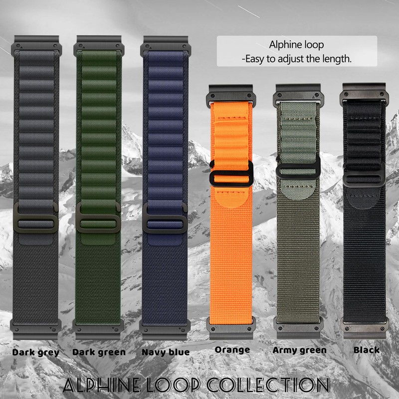 Zeit Diktator 22mm Quickfit Watch Bands compatible with Garmin Fenix