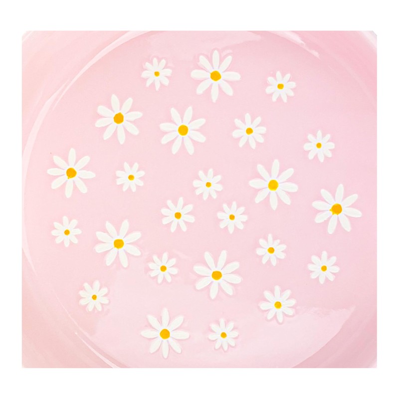 10 Strawberry Street Daisy Polka Dot Round Baker, Pink