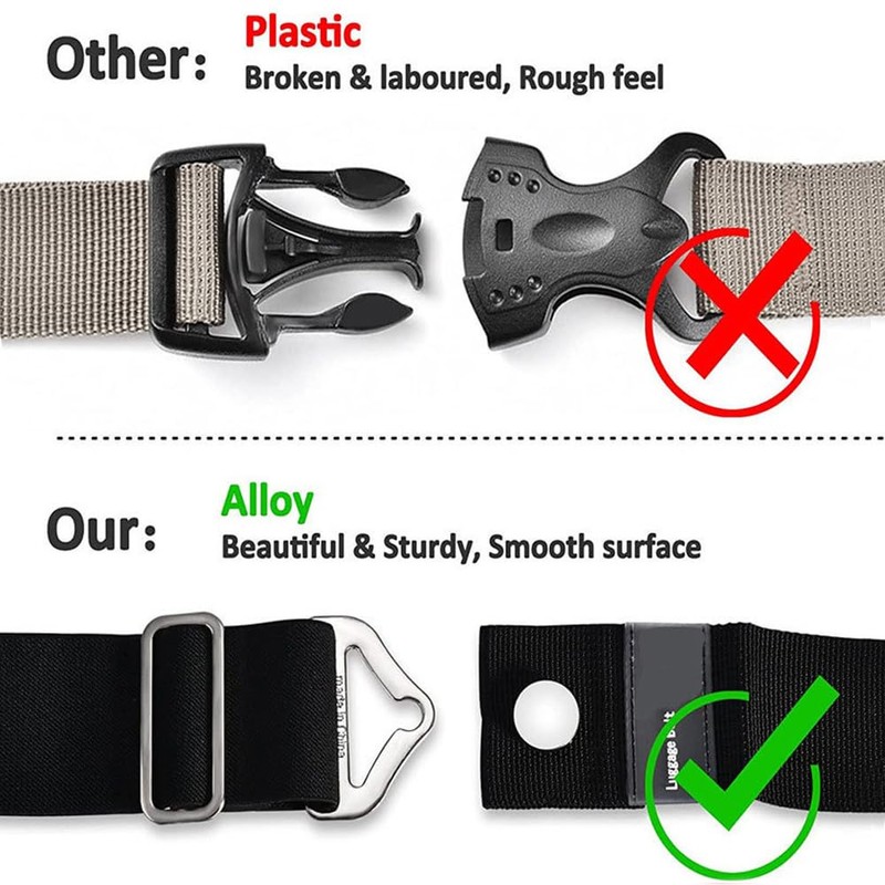 TOEECY Suitcase Strap, High Elasticity with Metal Buckle, Simple and