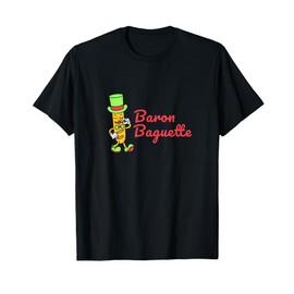Baron Baguette - Retro Cartoon Bread Character T-Shirt