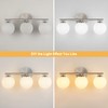 foucasal Brushed Nickel Bathroom Light Fixtures 3-Light Globe Vanity Light