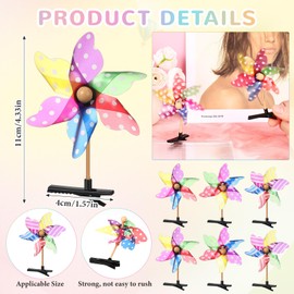 Luinabio 30 Pcs Bean Sprout Hair Clips Mixed Style Plant Hairpins Flower Plant Hair Clip Little Grass Barrette Butterfly Headwear Hair Accessories for Women Girl School Home Party (Windmill)