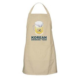 CafePress Korean Drinking Team BBQ Kitchen Apron with Pockets, Grilling Apron, Baking Apron