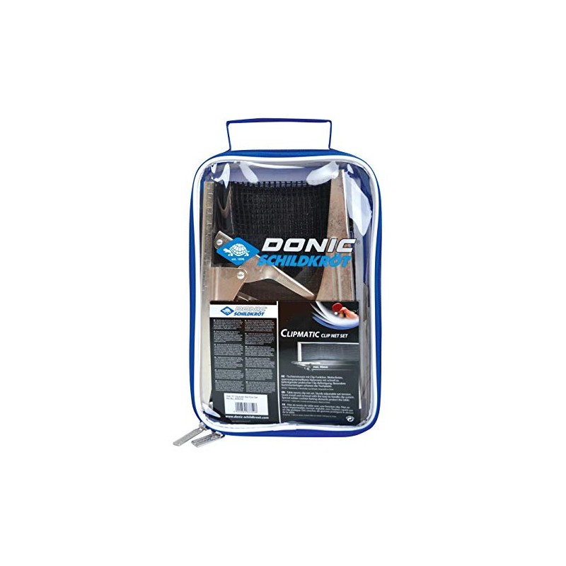 Donic-Schildkroet Donic-Schildkröt Clipmatic Tennis Net, Nylon, with Quick-Fixing Fastener Clips,