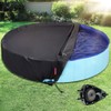 QH.HOME[2025 Upgraded Windproof] 87 inch Kiddie Pool Cover Round, Collapsible