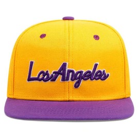 Sproutsy Los Angeles Men's Cap, Baseball, Flat Visor, Street Casual, Baseball, yellow