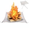 YEASQGS Portable Outdoor Camping Fire Pit Mesh Foldable Stainless Steel