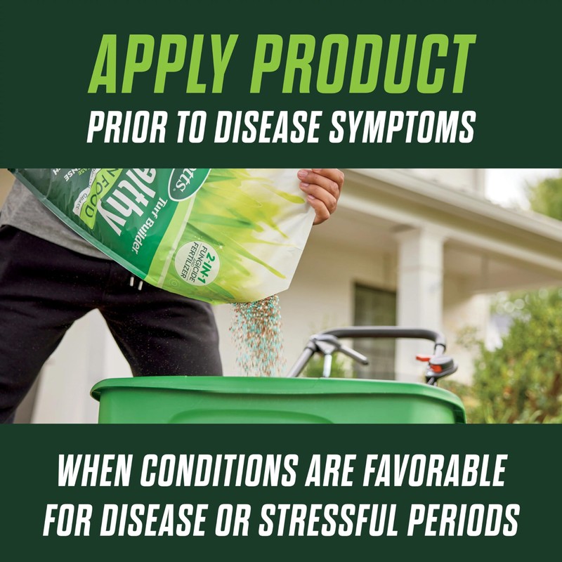 Scotts Turf Builder Healthy Plus Lawn Food, 2-in-1 Fungicide and