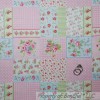 Signature BonEful FABRIC FQ Cotton Quilt Pink White Rose Flower