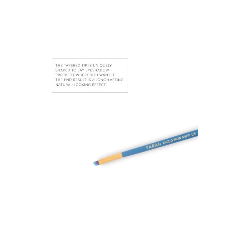 F.A.R.A.H Professional Pro Precision Luxurious Angled Brow Brush 15E (Blue)