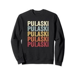 Pulaski New York Pulaski NY Retro Vintage Text Sweatshirt