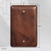 YDJSA Gloss Finish Blank Wall Plate Solid Wood 1-Gang Cover