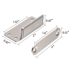 Mousike Double Magnetic Door Catch，60lb Stainless Steel Cabinet Door Magnets with Strong Magnetic for Kitchen Cupboard Wardrobe Closet Cabinet Door Drawer Latch (8Pack)
