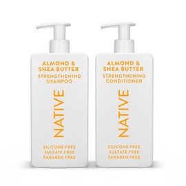 Native Shampoo and Conditioner Contain Naturally Derived Ingredients| All Hair Type Color & Treated, Fine to Dry Damaged, Sulfate & Dye Free - Almond & Shea Butter, 16.5 fl oz each (2 pack)