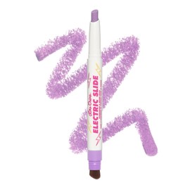 Lime Crime Electric Slide Eyeshadow & Brush Stick, Whatever - Lightweight 2-in-1 Eyeshadow Smudge Stick with Angled Brush for Long Lasting & Natural Color or Glow - Vegan & Cruelty-Free