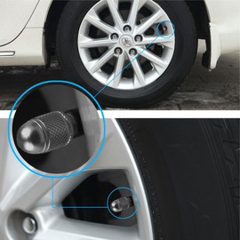 JNNJ Pack of 15 Car Valve Caps Cover, Car Valve Aluminium Caps, Car Tyres Bullet Valve Cap, Tyre Valve Dust Caps, Universal Replacement for Cars (Grey)