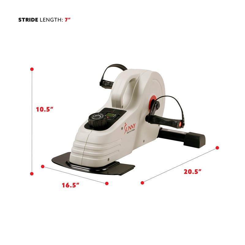 Sunny Health & Fitness Dual Function Magnetic Under Desk Pedal