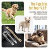 Cat Chain Collar with Diamond Rhinestones, 2PCS Cuban Link Pet