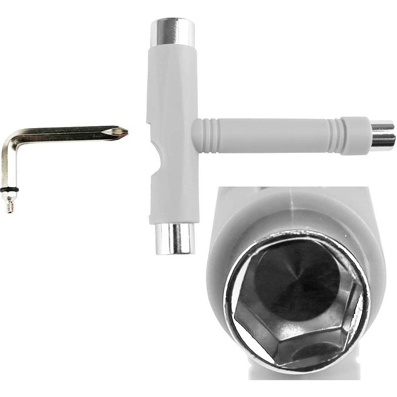 JDYYICZ White Skateboard Tools T-Tool All-in-ONE
