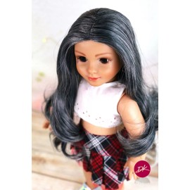Doll of a kind Custom 18inch Doll Wig Grace gray wig replacement 11" Head American Doll Wig
