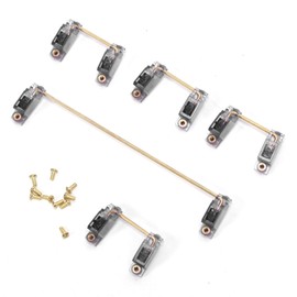 Mechanical Keyboard Stabilizer with GoldPlated Screws Computer Accessory for DIY 61/64/87(Transparent Black )