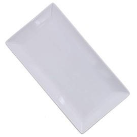 LAPIS sl-019 Tableware East Rectangular Plate, 10.6 inches (27 cm), White