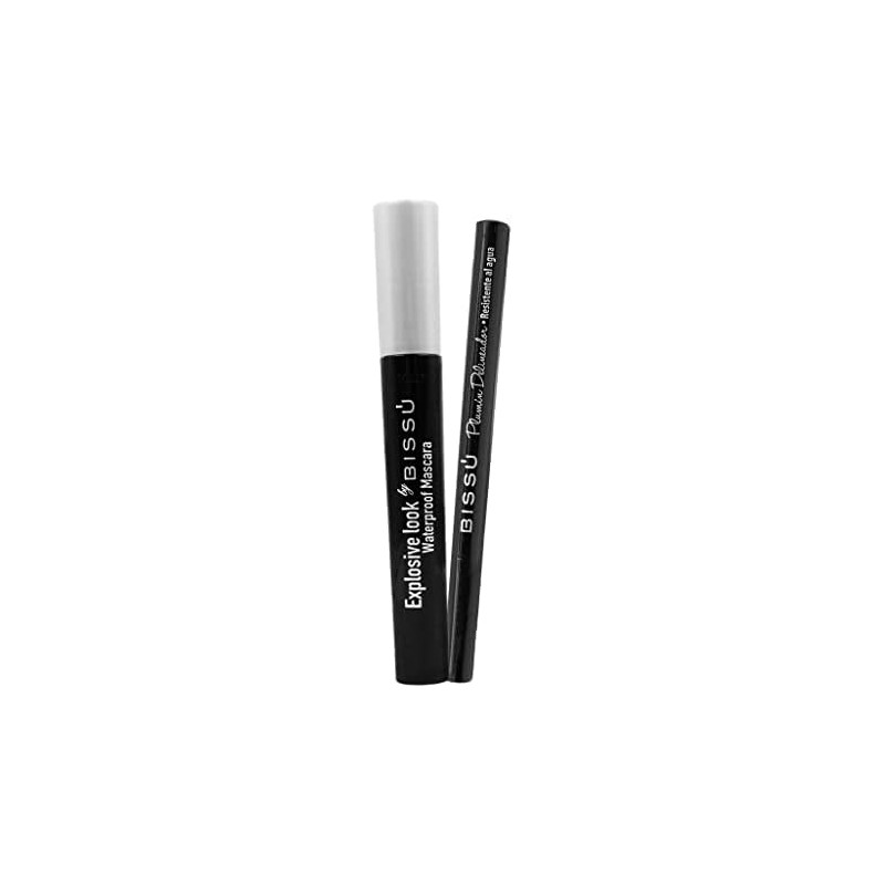 Bissú Máscara de Pestañas Waterproof y Plumín Delineador Negro