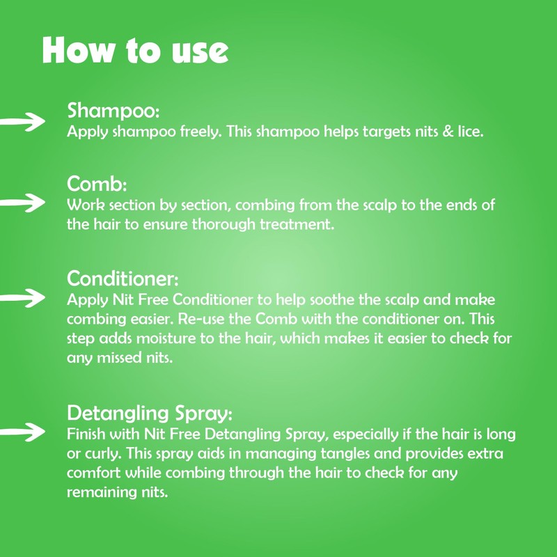 Nit Free Lice Care Kit - Includes Comb, Shampoo, Conditioner