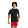 Speedo Men's Essential Short Sleeve Rash top, Black, Large