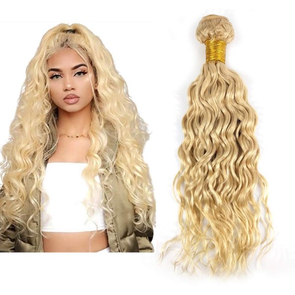 Mila Blonde Board 613# Real Hair Wefts Curly Natural Wave Style Brazilian Hair Bundles Blonde 100g 28"/70cm