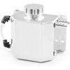 Universal 1L Aluminium Alloy Coolant Radiator Overflow Tank Engine Oil Catch Can Expansion Tank Reservoir (Silver)