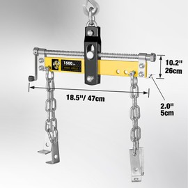 YELLOW JACKET Engine Load Leveler 1500lbs Steel Engine Hoist Shop Crane Accessory with Adjustable Handle
