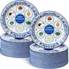 100 Pcs Passover Paper Plates 9 Inch Disposable Pesach Dinnerware