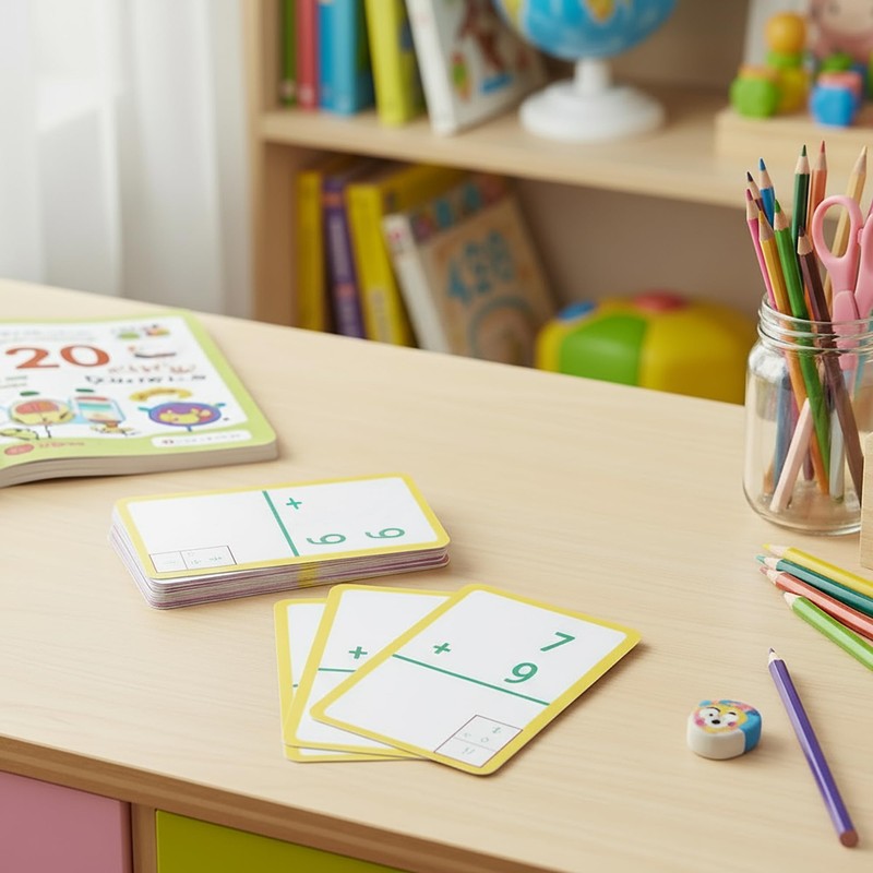BAZIC Products Addition Flash Cards, Numbers Math Flashcards at School