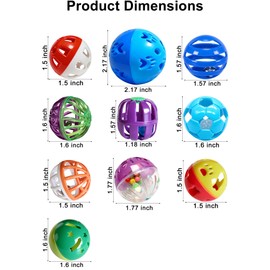 Rabbit Toys 10-Pack with Jingle Bells, Interactive Cage Enrichment Balls