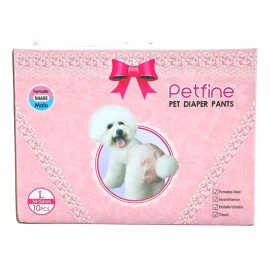 Pañal P/hembra Mascota C/rosa 34-54cm 10pz Talla L Rosa L