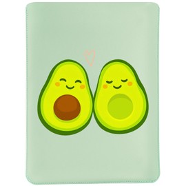 MAYCARI Slim Green Waterproof Laptop Sleeve Bag 15 Inch-15.4 Inch, Light Weight Fuax Leather Protective Laptop Sleeve Case, Cute Avocado Print 15 Inch-15.4 Inch Case for Girls Women Boys
