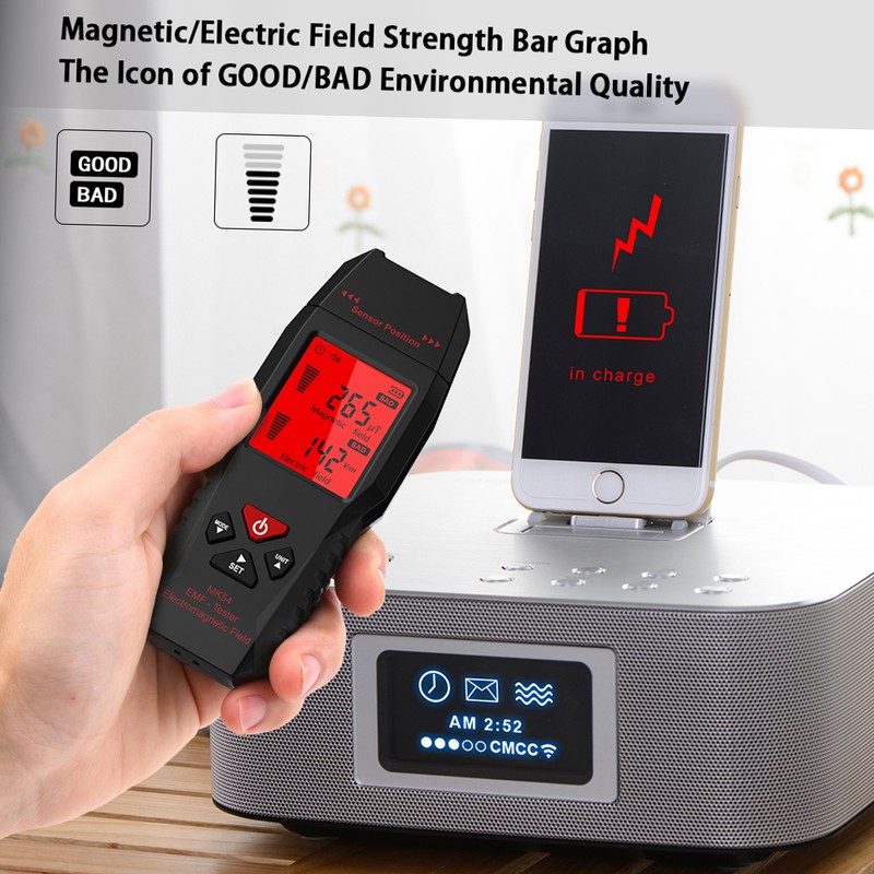 MK54 EMF Tester Handheld Mini Digital LCD EMF Detector Electromagnetic