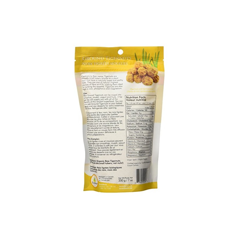 Ecoideas Ecoideas Organic Tigernuts, Stone Ground, 200g