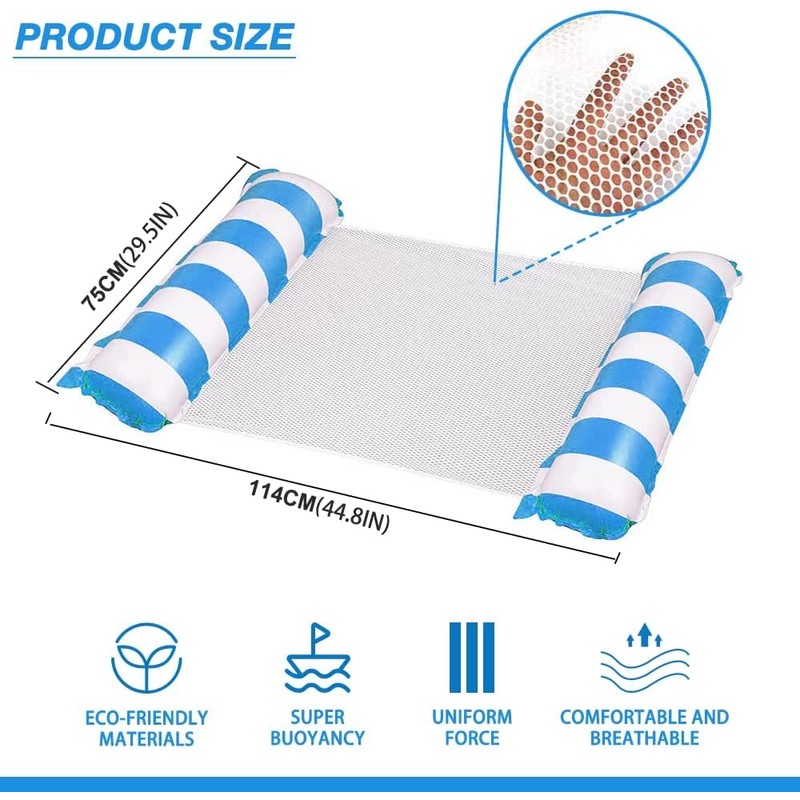 FUNNYTA 3 Pack Water Hammock, 4-in-1 Multi-Portable Water Pool Float