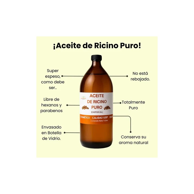 Aceite De Ricino Puro (castor Oil) 1 Litro
