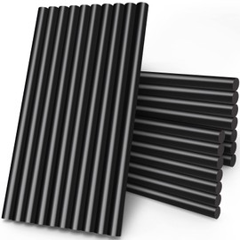 Manarty Black Craft Glue Gun Sticks, 0.43" Dia x 8" Long Full Size Hot Melt Glue Sticks for Fabric Adhesive Glue Sticks for DIY, Decoration, Car Dent Repair, Gluing Project, Wax Seal Stamp, 24 PCS