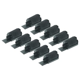vhbw 10x Ink Roller, Black Compatible with Casio HR 150 TEC, HR 150 TER, HR 160 Calculator, Cash Register