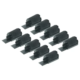 vhbw 10x Ink Roller, Black Compatible with Casio HR 150 TEC, HR 150 TER, HR 160 Calculator, Cash Register
